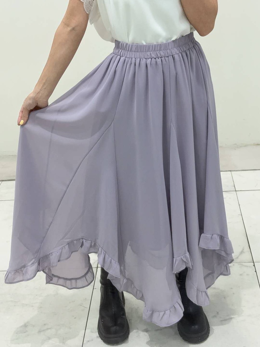 BLUE RIBBON東大門直郵女士新品25春夏人氣職業長裙荷葉邊BLUE RIBBON長裙
