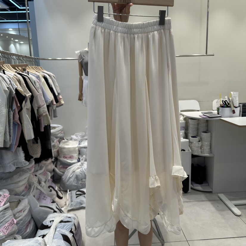 BLUE RIBBON東大門直郵女士新品25春夏人氣職業長裙荷葉邊BLUE RIBBON長裙
