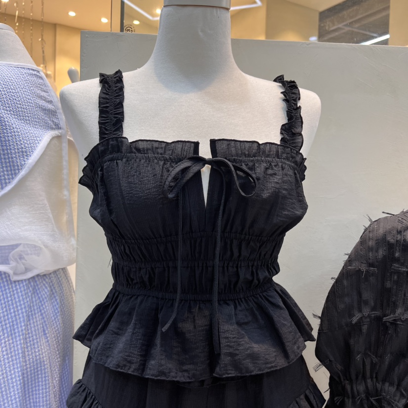 ECHOPARTY東大門代購女士新品職業人氣推薦真品吊帶背心荷葉邊ECHOPARTY吊帶/背心圖色2