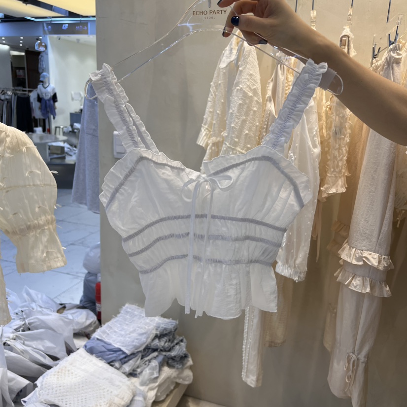 ECHOPARTY東大門代購女士新品職業人氣推薦真品吊帶背心荷葉邊ECHOPARTY吊帶/背心圖色3