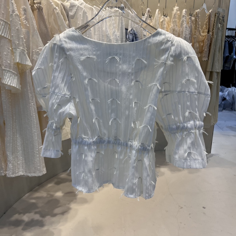 ECHOPARTY東大門代購女裝新品25春夏時尚人氣休閑襯衫蕾絲衫ECHOPARTY襯衫/蕾絲衫