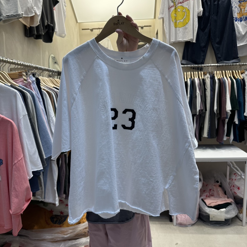 REPLAY東大門代購女士新品職業時尚熱賣真品25春夏休閑推薦T恤REPLAYT恤圖色1