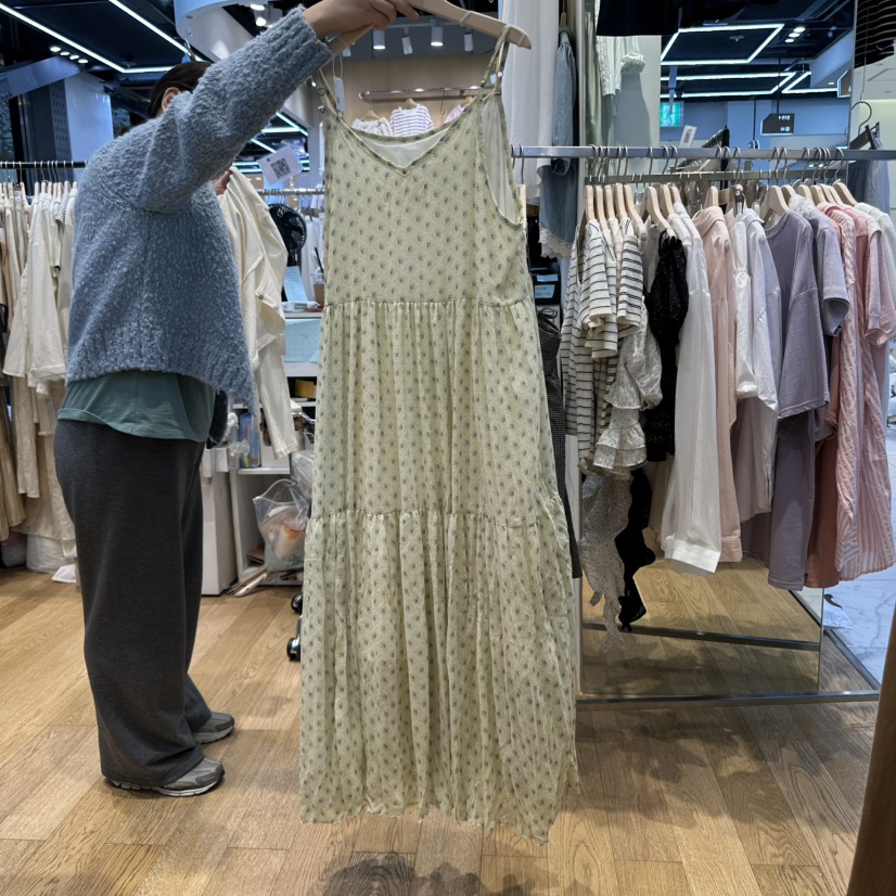 TARA韓國直郵女士新品25春夏職業休閑人氣真品推薦連衣裙雪紡TARA連衣裙