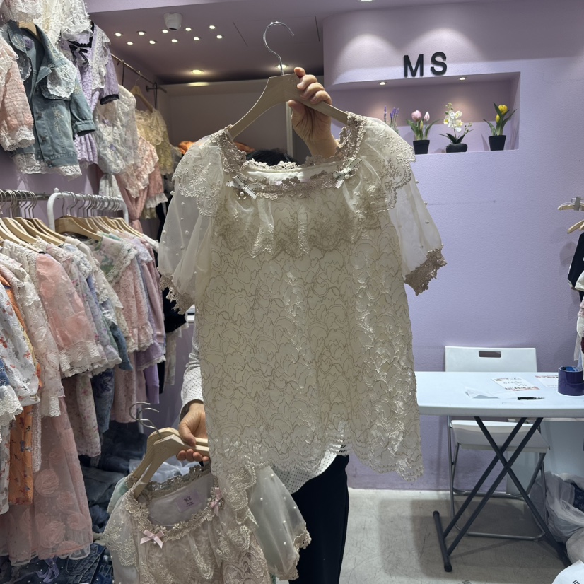 MS東大門實拍女裝新品休閑熱賣真品人氣推薦時尚襯衫蕾絲衫MS襯衫/蕾絲衫圖色3