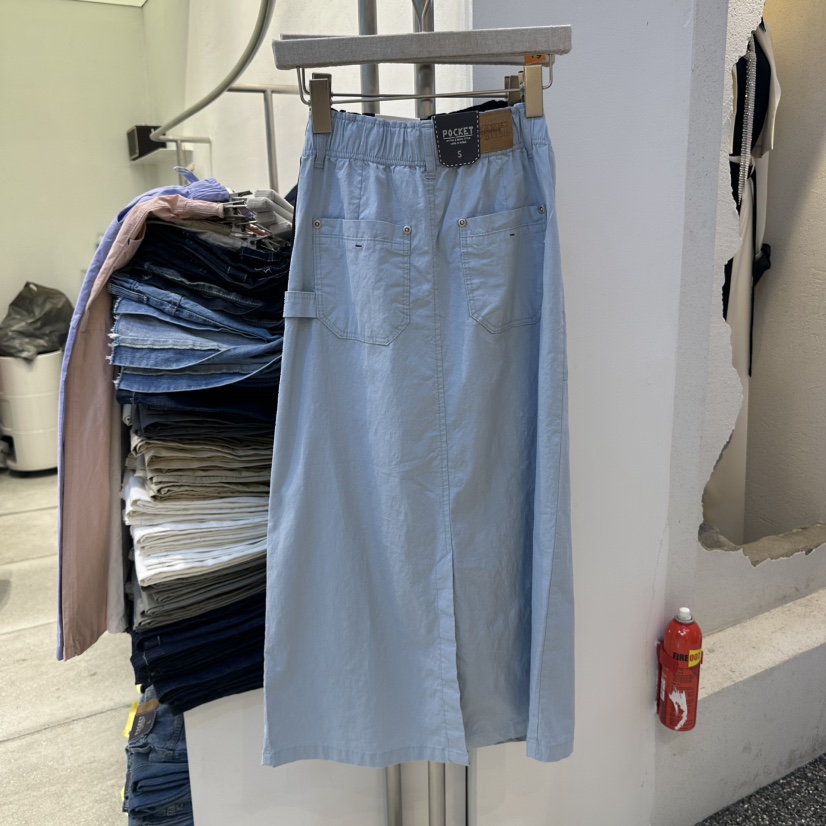 POCKET-Q東大門代購女士新品職業休閑熱賣時尚真品25春夏長裙POCKET-Q長裙