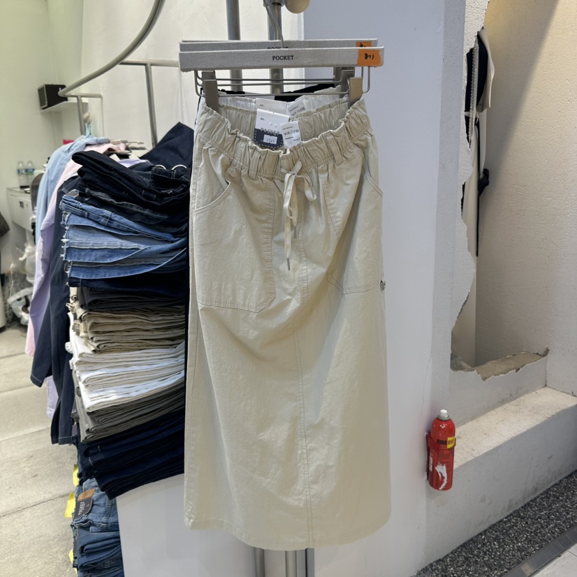 POCKET-Q東大門代購女士新品職業休閑熱賣時尚真品25春夏長裙POCKET-Q長裙圖色4