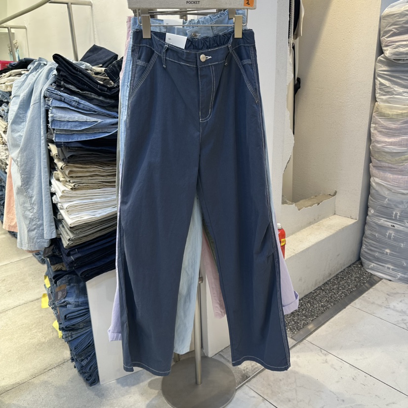 POCKET-Q韓國代購女裝新品25春夏熱賣時尚休閑職業真品休閑褲POCKET-Q休閑褲圖色2