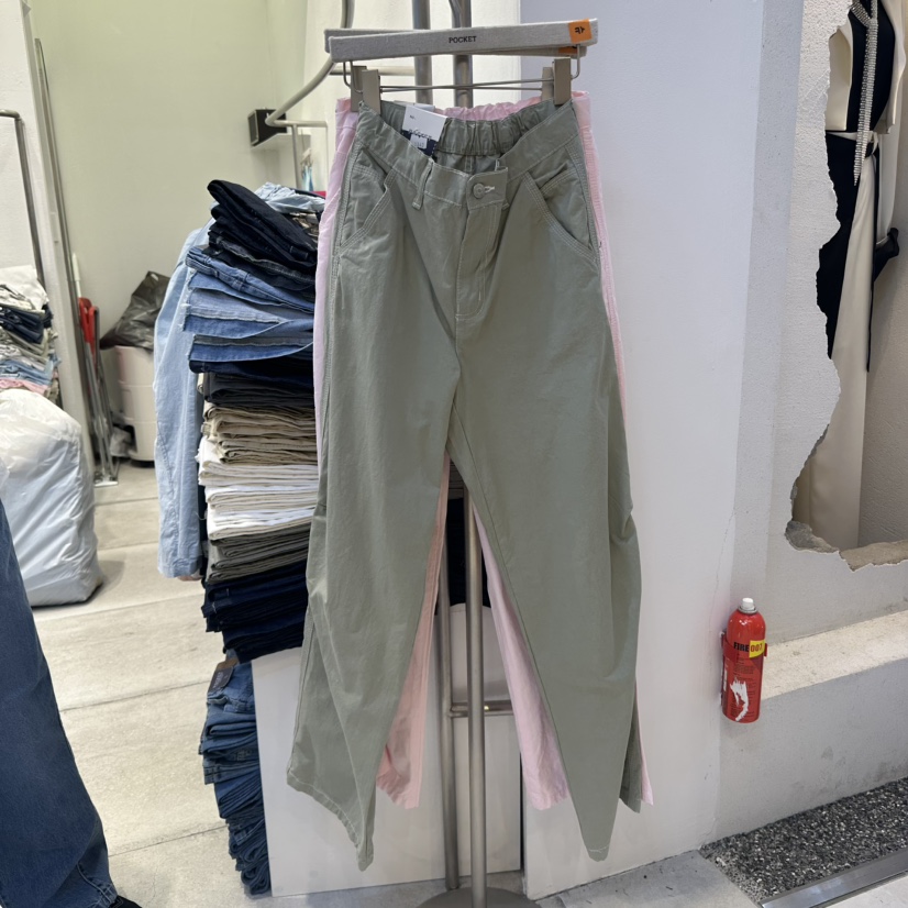 POCKET-Q韓國代購女裝新品25春夏熱賣時尚休閑職業真品休閑褲POCKET-Q休閑褲圖色5
