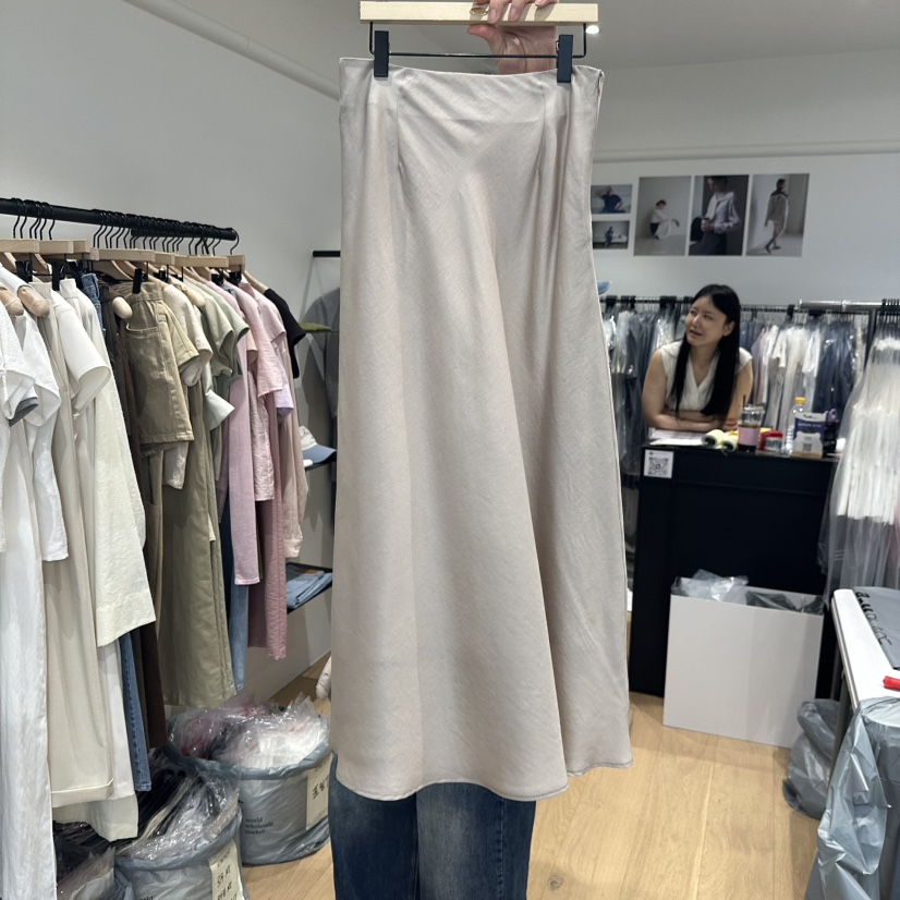 aube nunt韓國代購女士新品25春夏熱賣休閑推薦真品時尚長裙aube nunt長裙圖色2