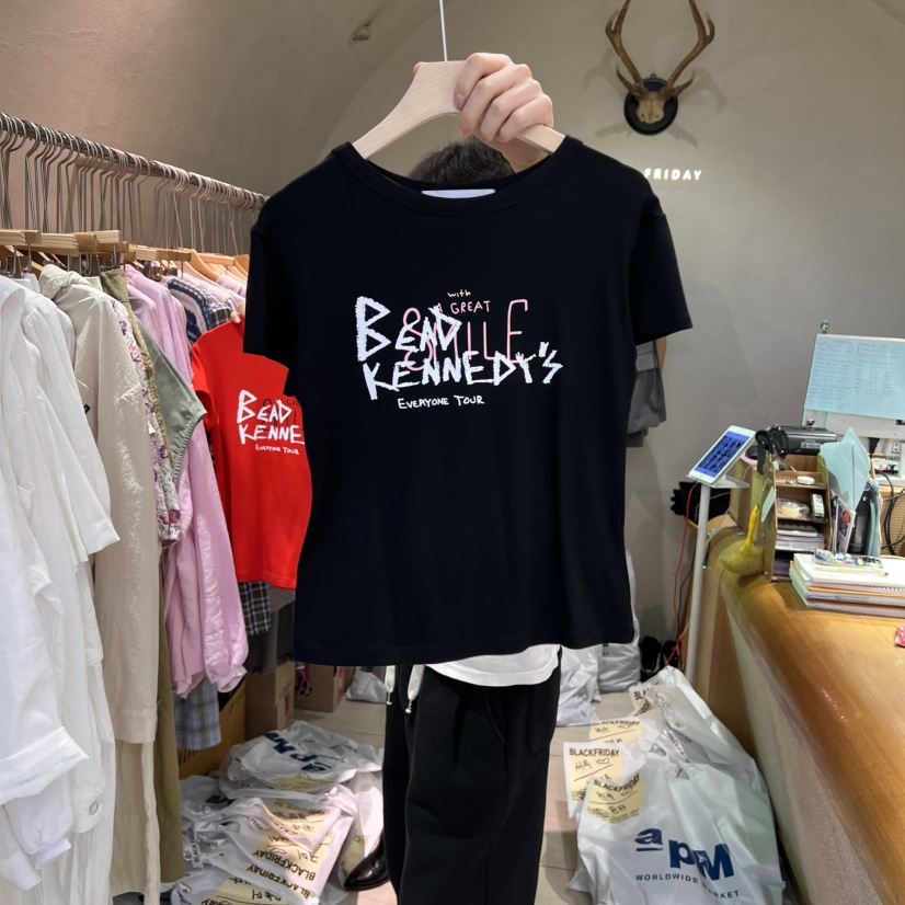 BLACKFRIDAY東大門代購女士新款時尚休閑25春夏職業熱賣T恤BLACK FRIDAYT恤圖色4