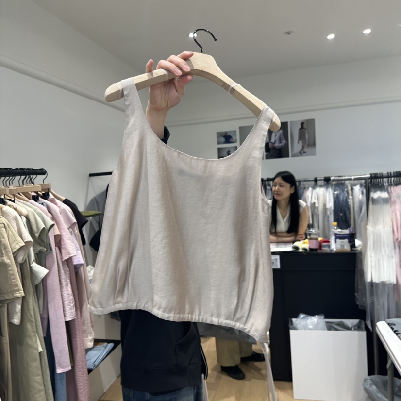aube nunt韓國代購女士新款時尚職業推薦25春夏人氣吊帶背心aube nunt吊帶/背心