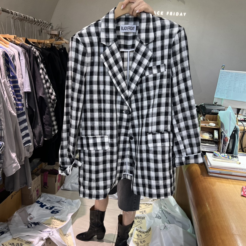 BLACKFRIDAY東大門實拍女裝新品真品25春夏休閑時尚職業夾克BLACK FRIDAY夾克