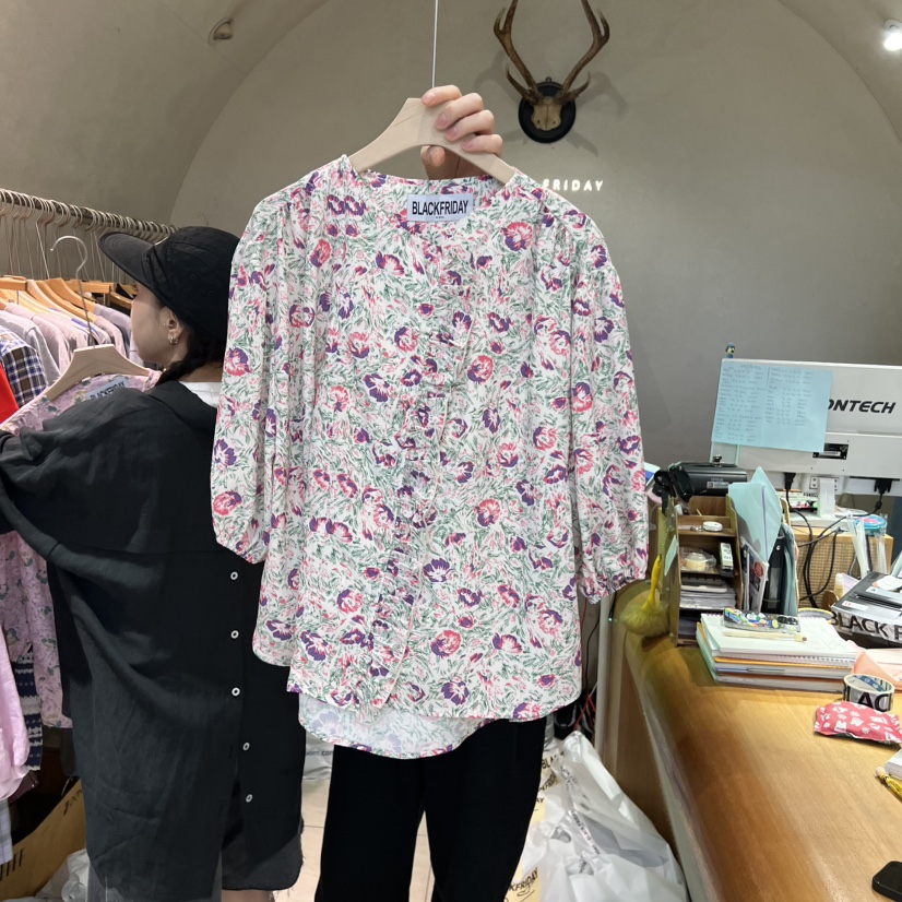 BLACKFRIDAY東大門代購女士新款職業真品休閑25春夏襯衫蕾絲衫BLACK FRIDAY襯衫/蕾絲衫圖色3
