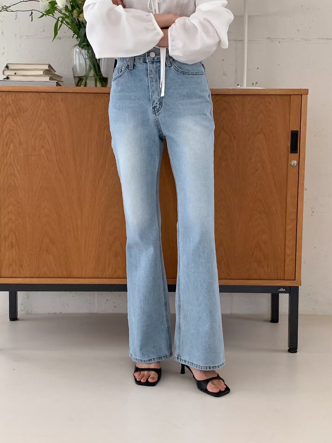 DEAR.FOREST東大門代購女裝新品熱賣25春夏職業休閑牛仔褲DEAR.FOREST牛仔褲圖色1