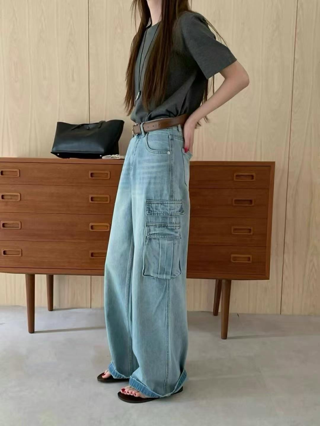 DEBELL韓國代購女裝新品人氣時尚職業25春夏熱賣牛仔褲口袋DEBELL牛仔褲