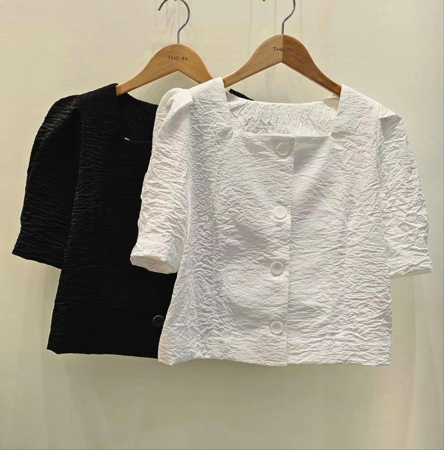 THE IN-더인-T韓國代購女士新品25春夏人氣時尚襯衫蕾絲衫THE IN襯衫/蕾絲衫