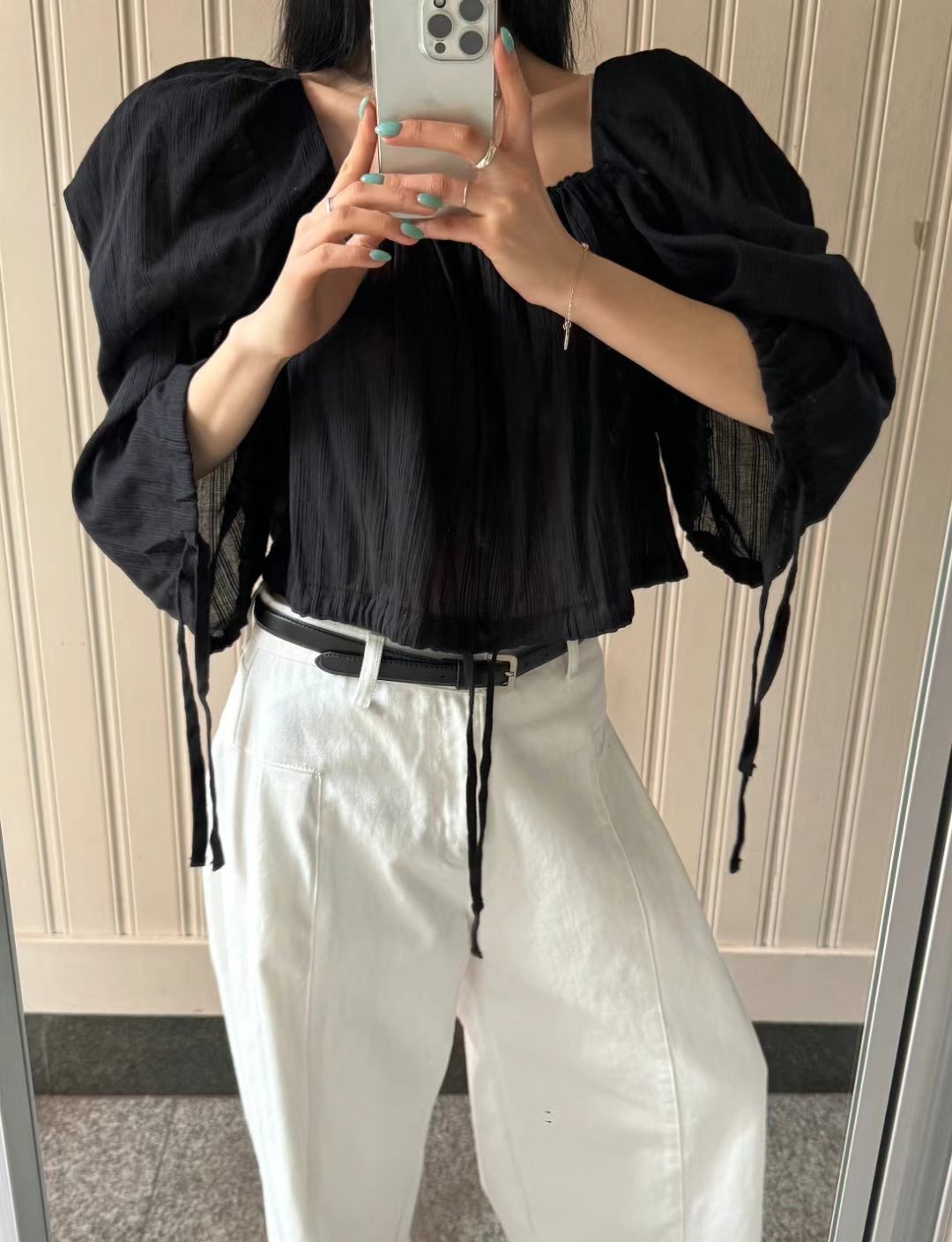 NADA東大門實拍女士新款時尚真品推薦休閑25春夏襯衫蕾絲衫NADA襯衫/蕾絲衫圖色4