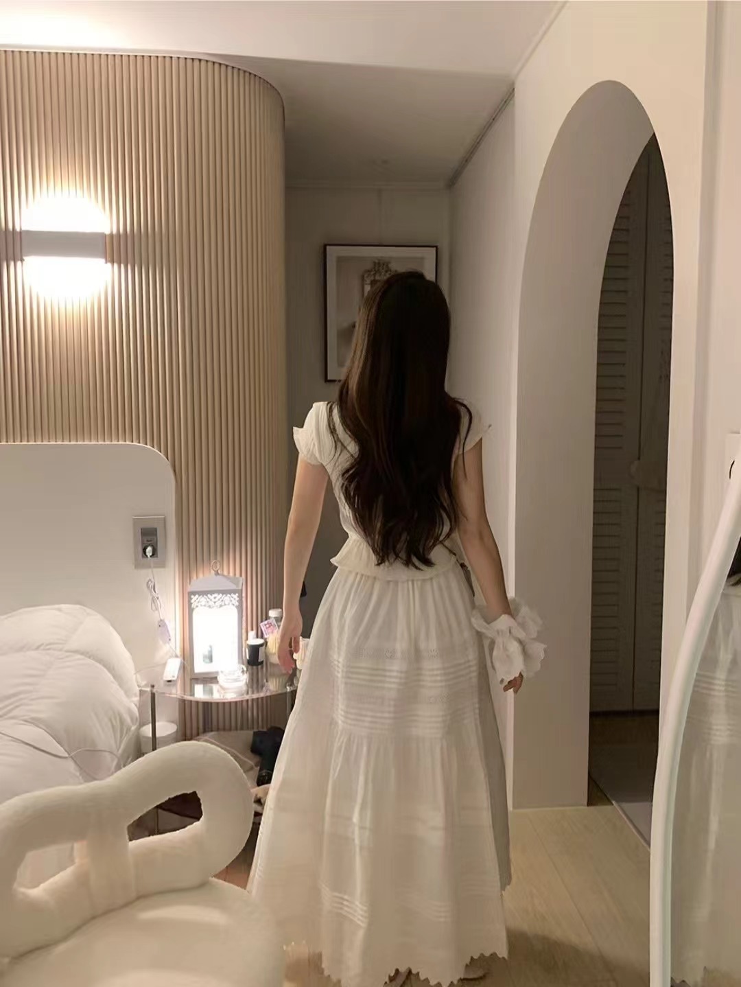 OUIR韓國直郵女士新品25春夏時尚休閑職業推薦真品熱賣長裙OUIR長裙