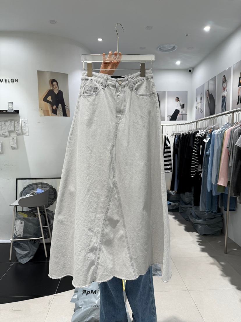 WATERMELON韓國直郵女士新品時尚25春夏真品職業休閑推薦長裙WATERMELON長裙