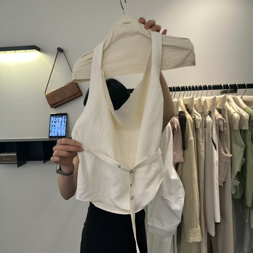 FIND-P東大門代購女裝新品推薦25春夏真品時尚吊帶背心含腰帶FIND-P吊帶/背心