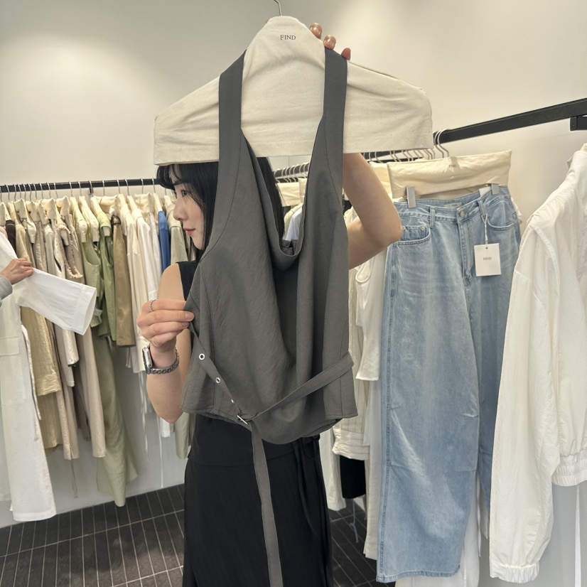 FIND-P東大門代購女裝新品推薦25春夏真品時尚吊帶背心含腰帶FIND-P吊帶/背心圖色3