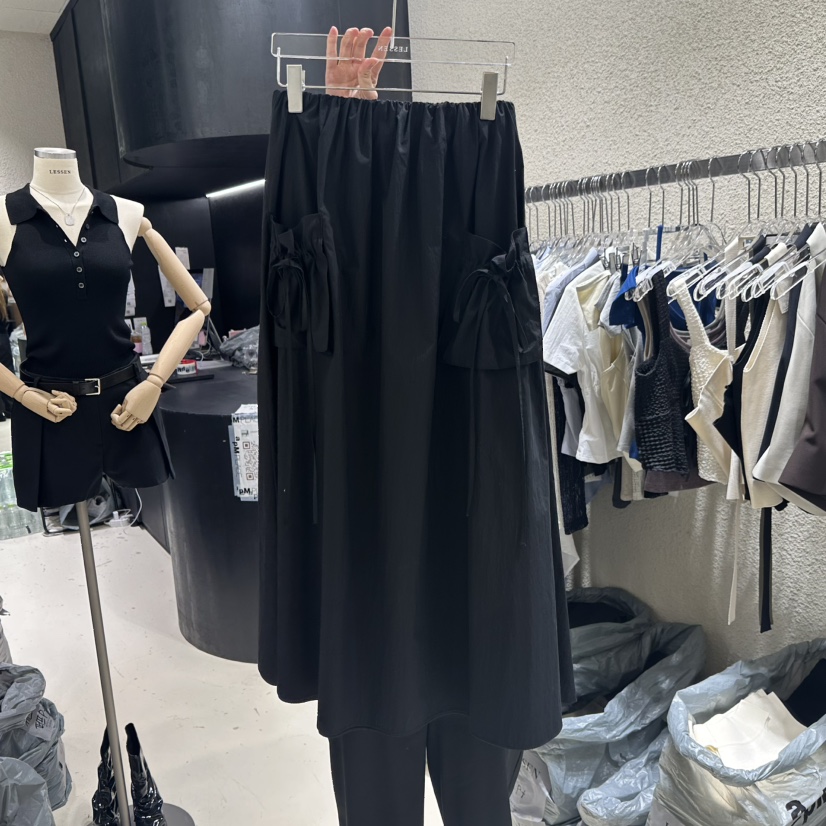 LESSEN韓國直郵女士新品25春夏時尚休閑推薦職業真品人氣長裙LESSEN長裙圖色2