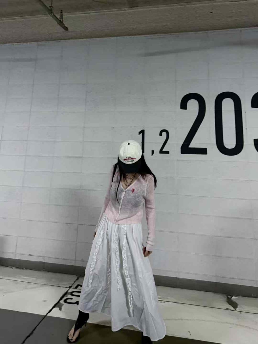 WATERMELON韓國代購女士新款時尚人氣真品職業長裙荷葉邊長款WATERMELON長裙