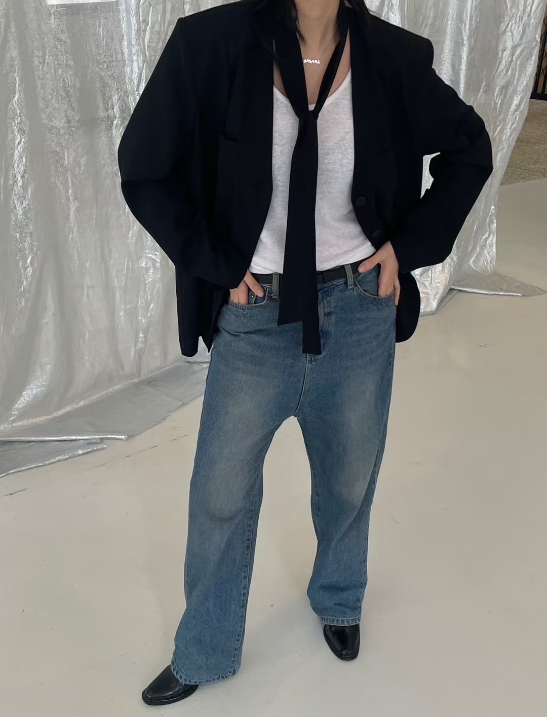 IACOCCA韓國代購女裝新款時尚熱賣休閑人氣推薦真品夾克含脖帶MARCEL___夾克