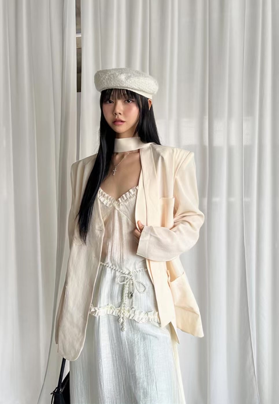 IACOCCA韓國代購女裝新款時尚熱賣休閑人氣推薦真品夾克含脖帶MARCEL___夾克