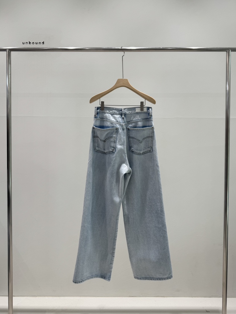 UNBOUND韓國直郵女士新品休閑真品熱賣25春夏職業推薦牛仔褲UNBOUND牛仔褲