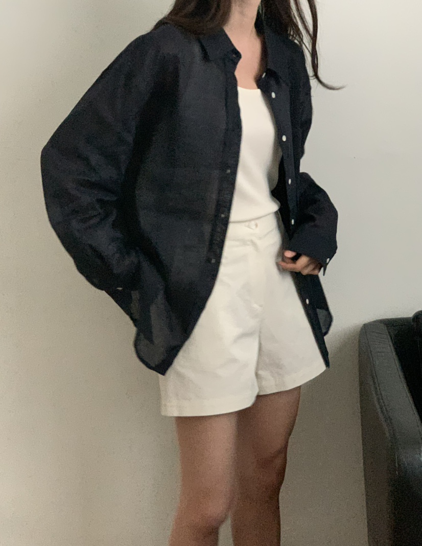 NOTICE韓國代購女裝新款職業休閑25春夏時尚襯衫蕾絲衫亞麻NOTICE襯衫/蕾絲衫