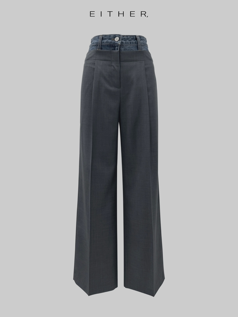 EITHER韓國直郵女裝新品25春夏人氣真品時尚職業熱賣休閑褲EITHER休閑褲