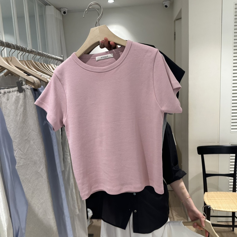 MONIQUE韓國代購女士新品25春夏熱賣職業時尚推薦人氣真品T恤MONIQUET恤圖色2