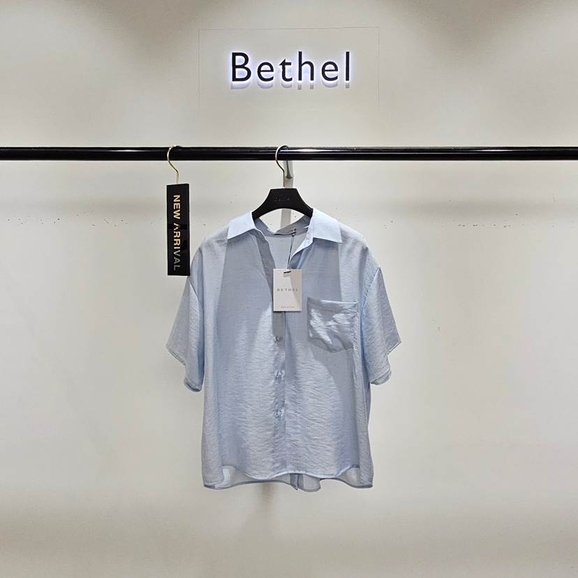 BETHEL東大門實拍女裝新款25春夏時尚人氣襯衫蕾絲衫亞麻布BETHEL襯衫/蕾絲衫圖色3