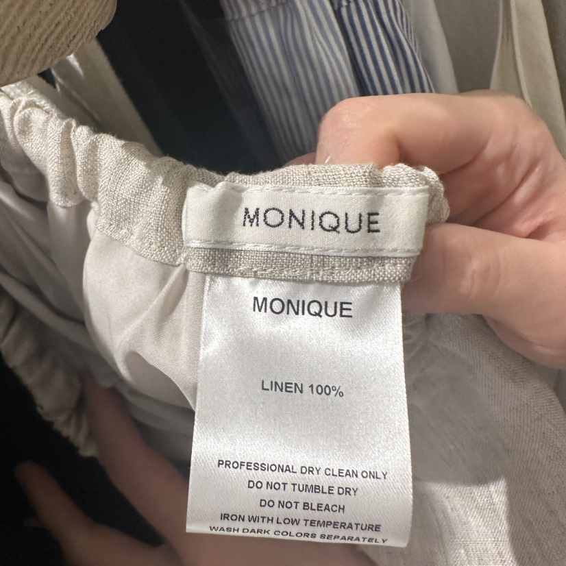 MONIQUE韓國代購女裝新品真品人氣25春夏推薦休閑長裙亞麻布MONIQUE長裙