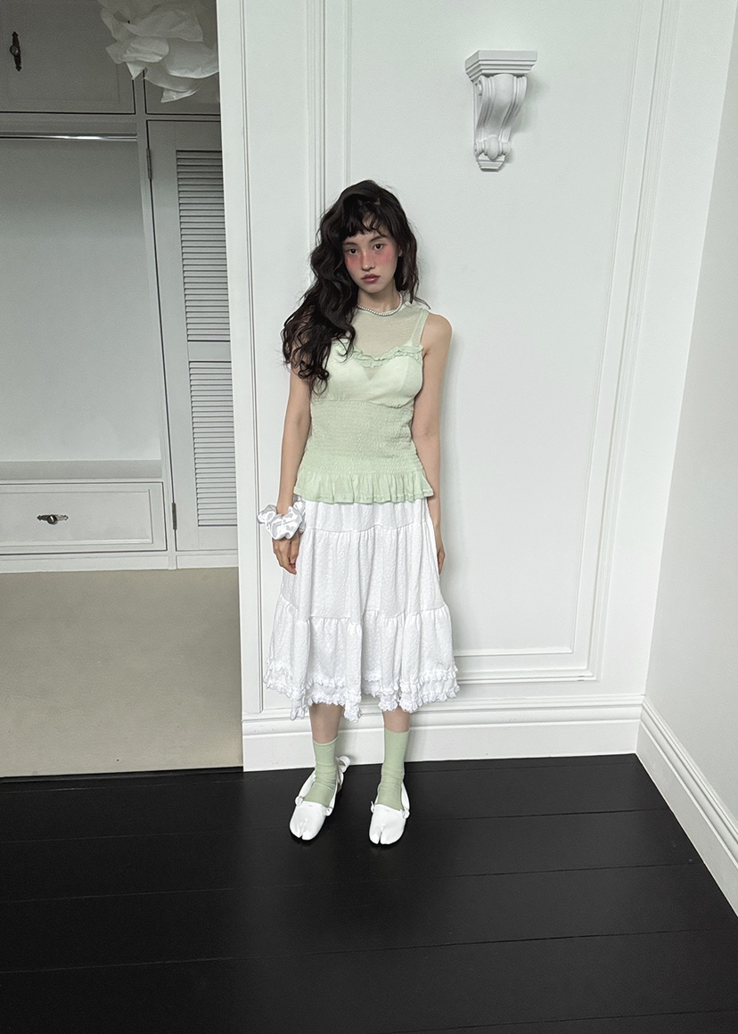 CLODE東大門實拍女裝新品時尚真品職業25春夏吊帶背心荷葉邊CLODE吊帶/背心