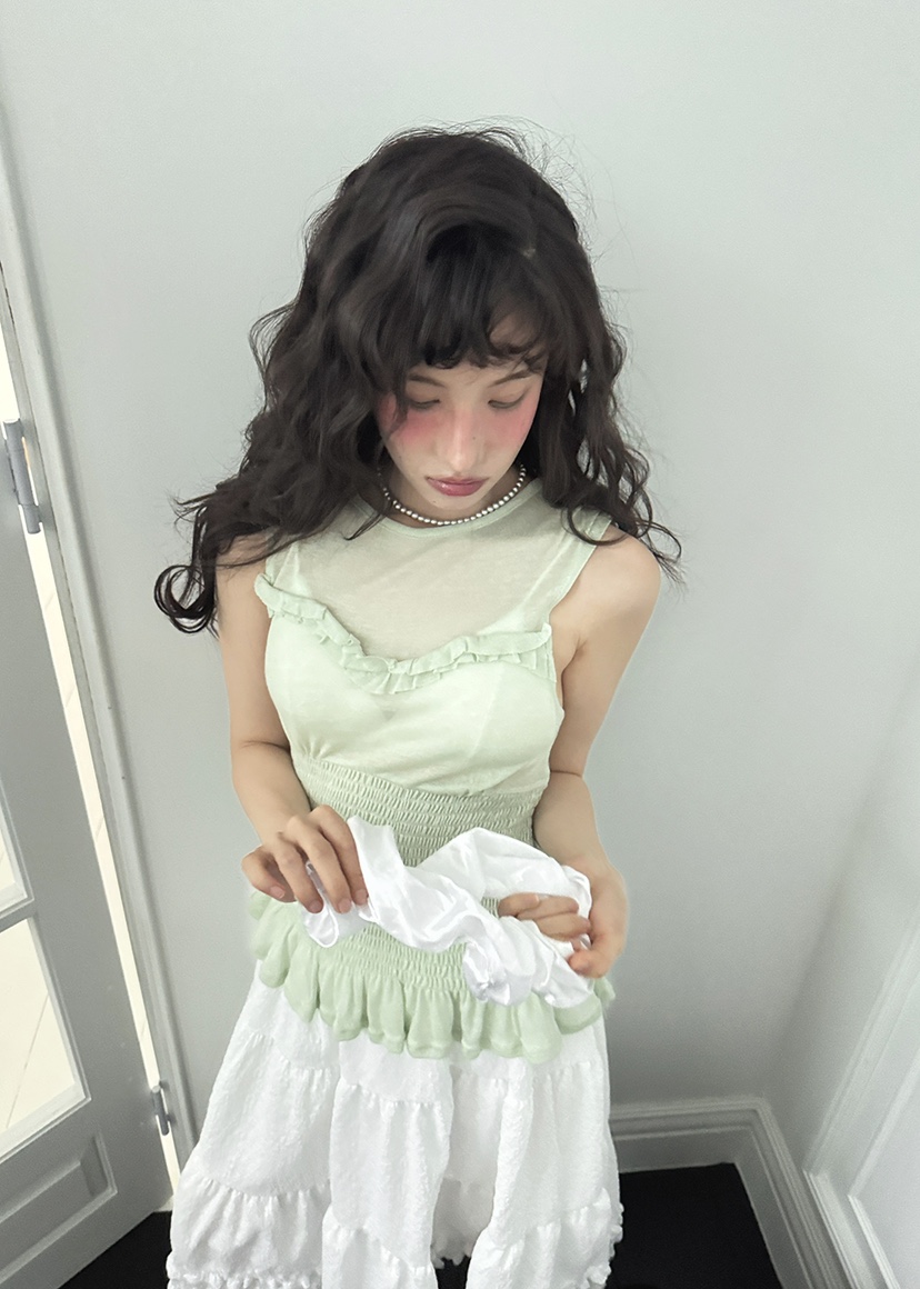 CLODE東大門實拍女裝新品時尚真品職業25春夏吊帶背心荷葉邊CLODE吊帶/背心