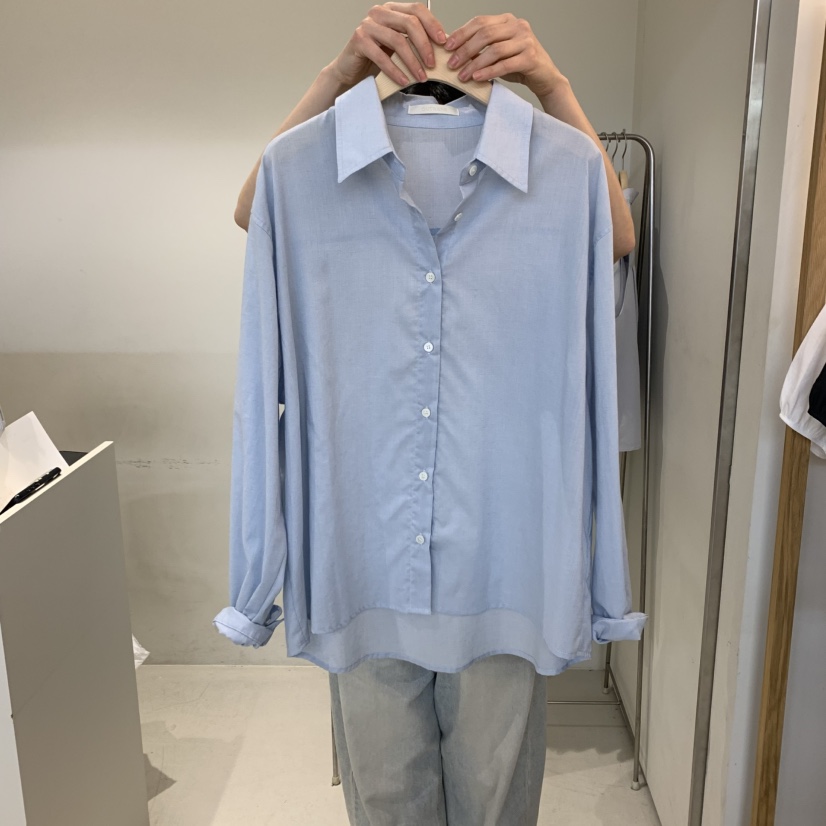 OUTRENE東大門實拍女裝新品職業時尚熱賣推薦襯衫蕾絲衫亞麻OUTRENE襯衫/蕾絲衫圖色2