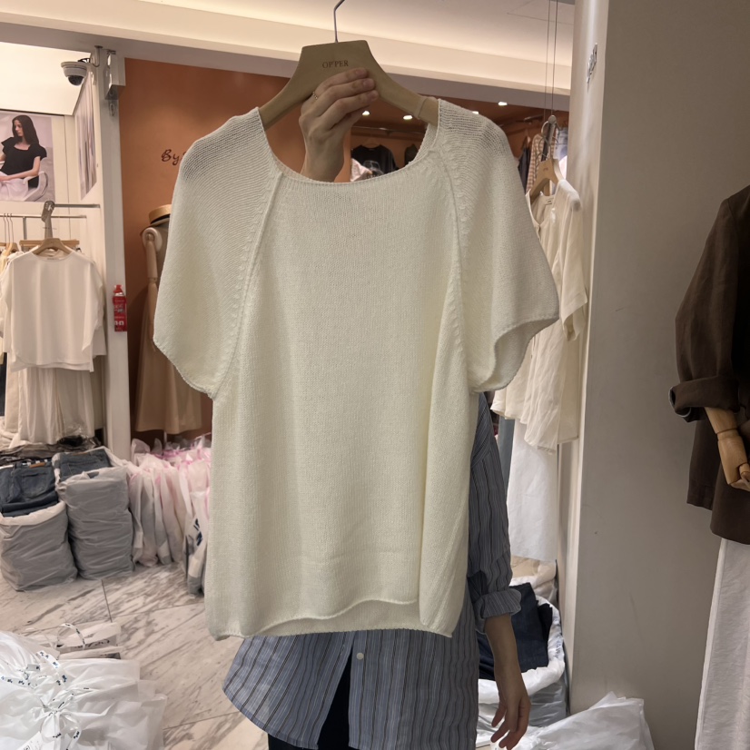 OP PER韓國代購女裝新品真品25春夏職業推薦熱賣休閑針織衫OPPER-simplebeige針織衫