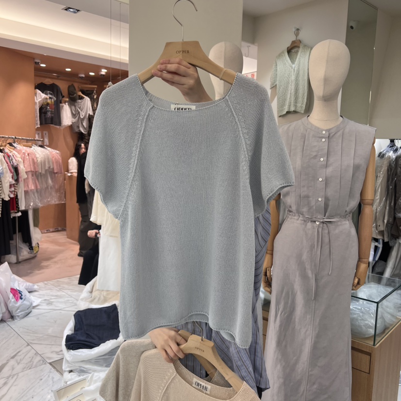 OP PER韓國代購女裝新品真品25春夏職業推薦熱賣休閑針織衫OPPER-simplebeige針織衫圖色4