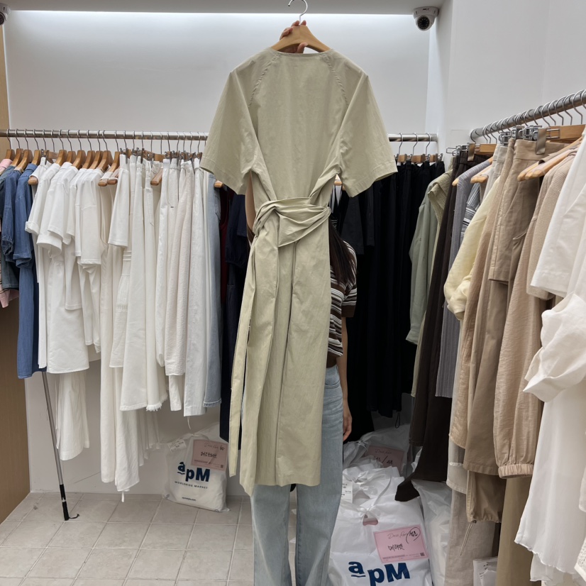 DRESS ROOM韓國代購女士新款休閑人氣真品職業推薦連衣裙棉質DRESS ROOM連衣裙