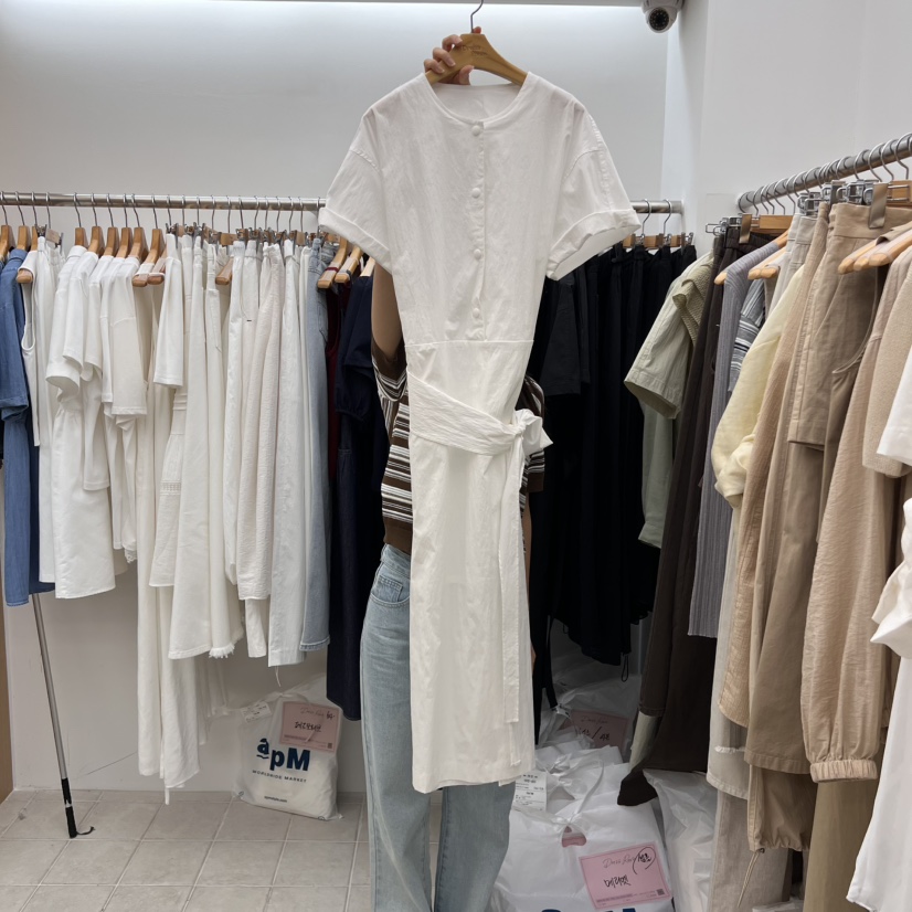 DRESS ROOM韓國代購女士新款休閑人氣真品職業推薦連衣裙棉質DRESS ROOM連衣裙圖色3