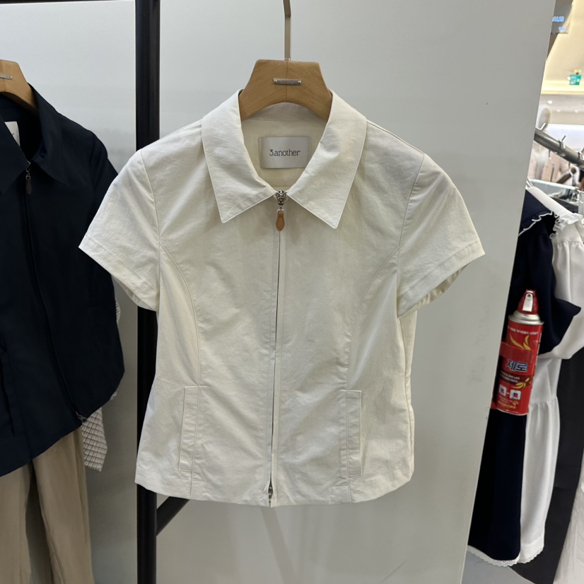 3 ANOTHER韓國代購女士新品25春夏時尚職業推薦真品夾克拉鏈3 ANOTHER夾克圖色1
