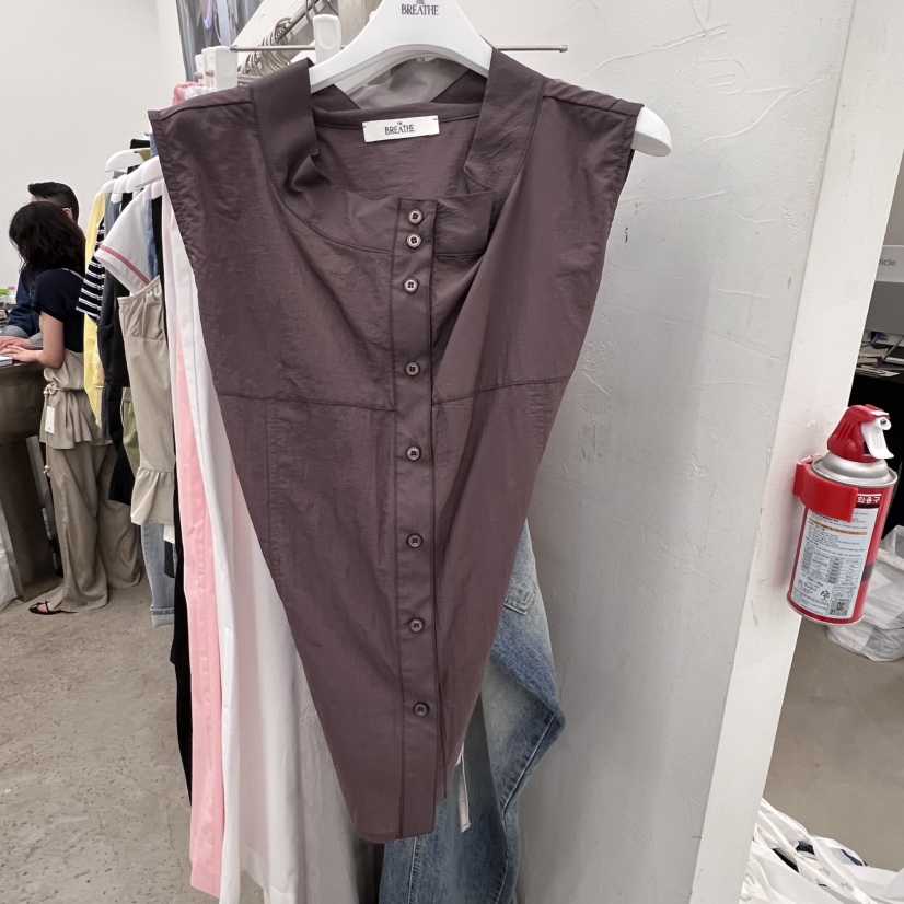 BREATHE東大門實拍女裝新品人氣真品時尚熱賣襯衫蕾絲衫尼龍BREATHE襯衫/蕾絲衫圖色2