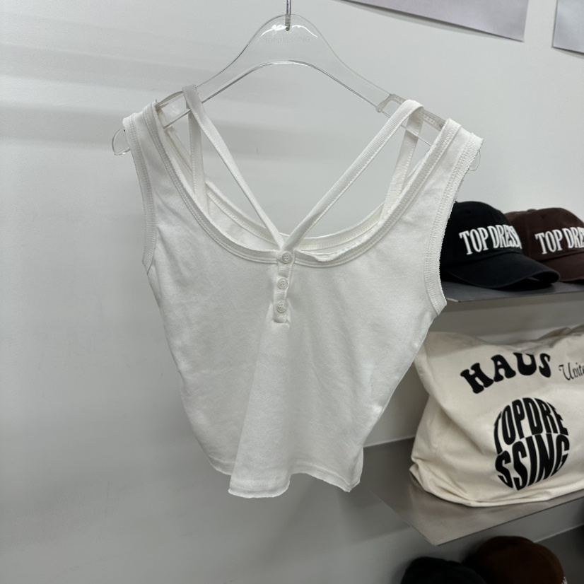 TOPDRESSING韓國直郵女裝新款25春夏休閑真品推薦熱賣吊帶背心TOPDRESSING吊帶/背心圖色3