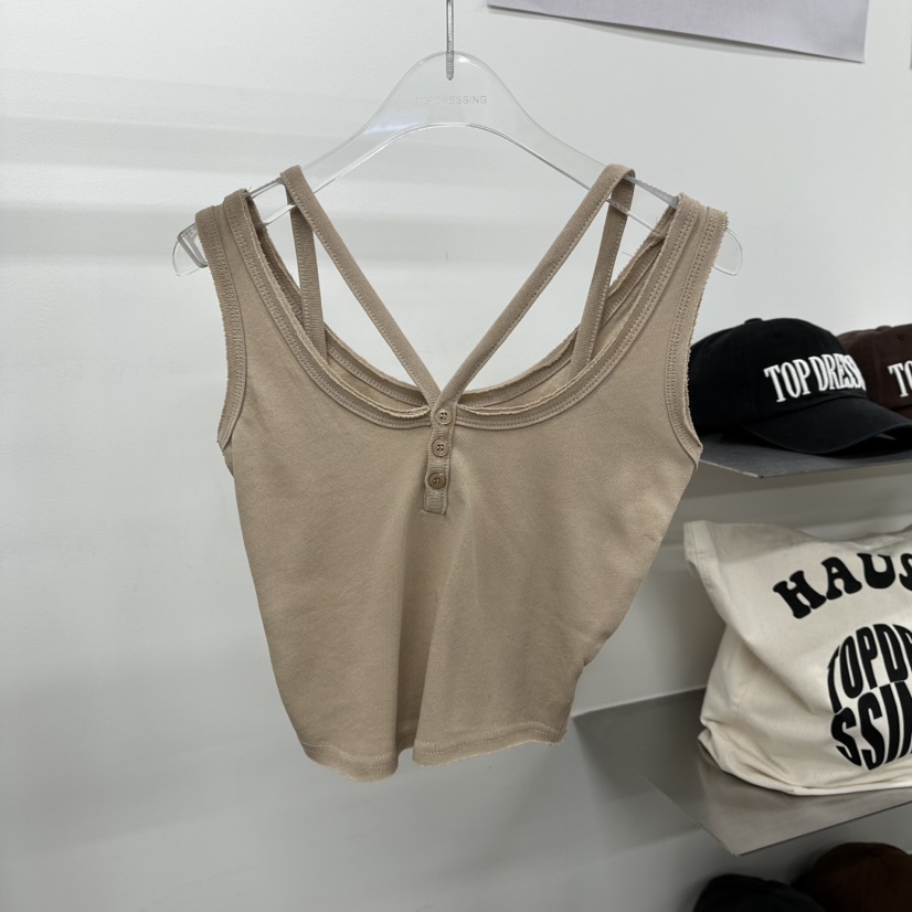TOPDRESSING韓國直郵女裝新款25春夏休閑真品推薦熱賣吊帶背心TOPDRESSING吊帶/背心圖色4
