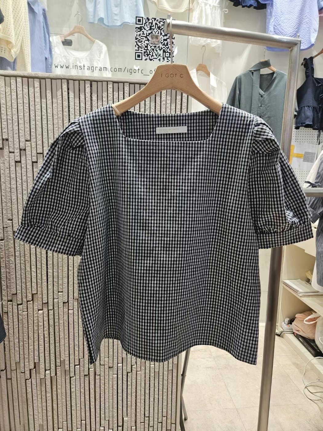IGOTC-아가씨-T東大門實拍女裝新品人氣真品休閑襯衫蕾絲衫IGOTC-아가씨-T襯衫/蕾絲衫圖色1