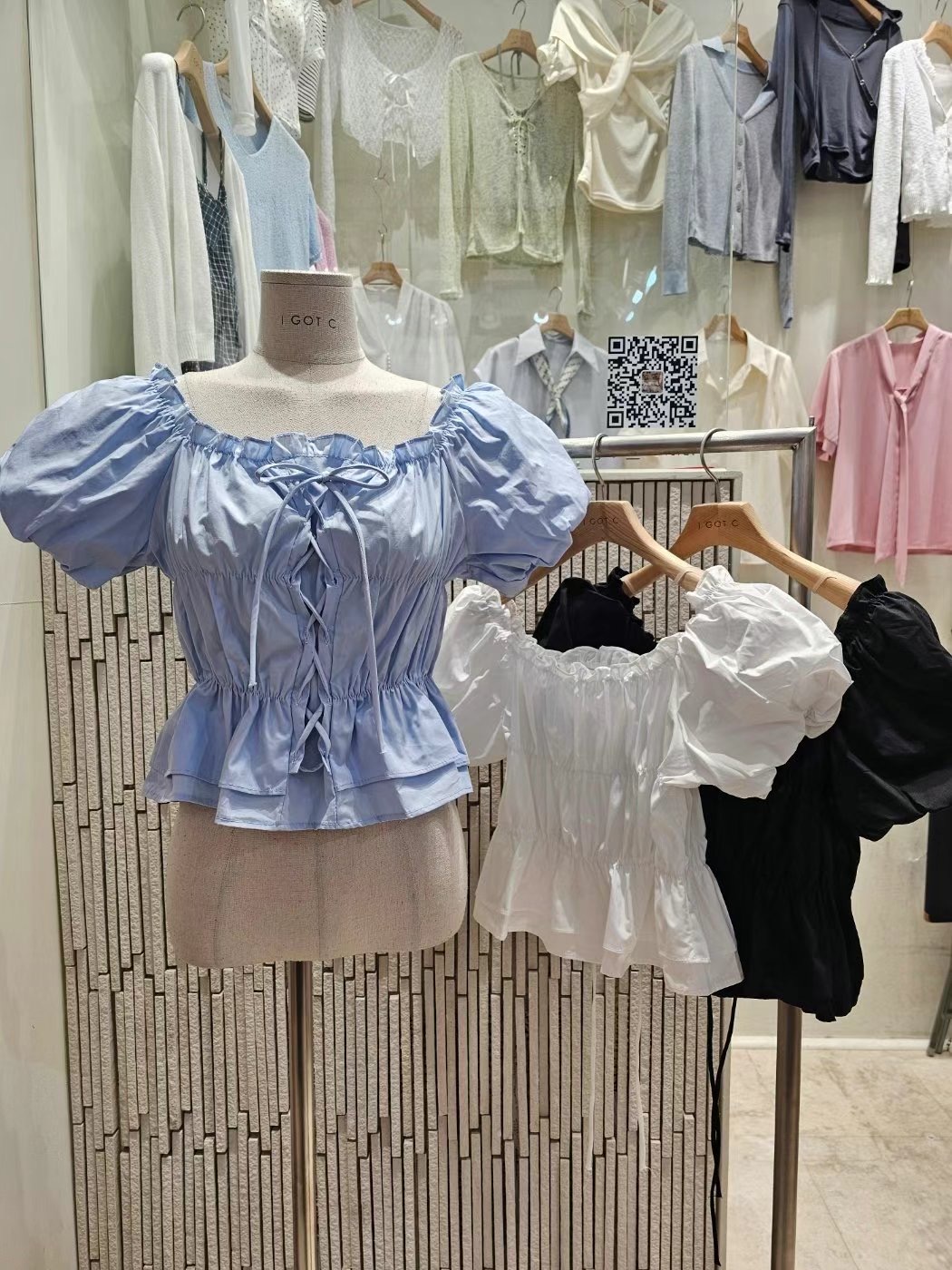 IGOTC-아가씨-T東大門直郵女裝新品推薦真品熱賣襯衫蕾絲衫IGOTC-아가씨-T襯衫/蕾絲衫