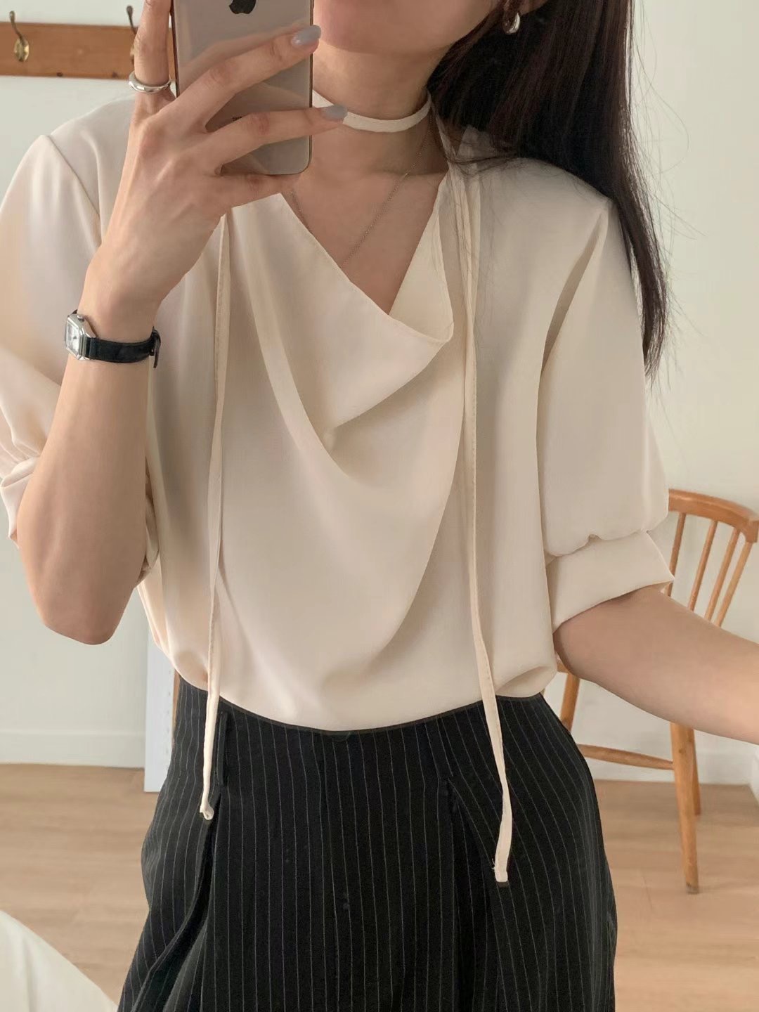 IGOTC-아가씨-T韓國直郵女士新款25春夏人氣熱賣襯衫蕾絲衫IGOTC-아가씨-T襯衫/蕾絲衫