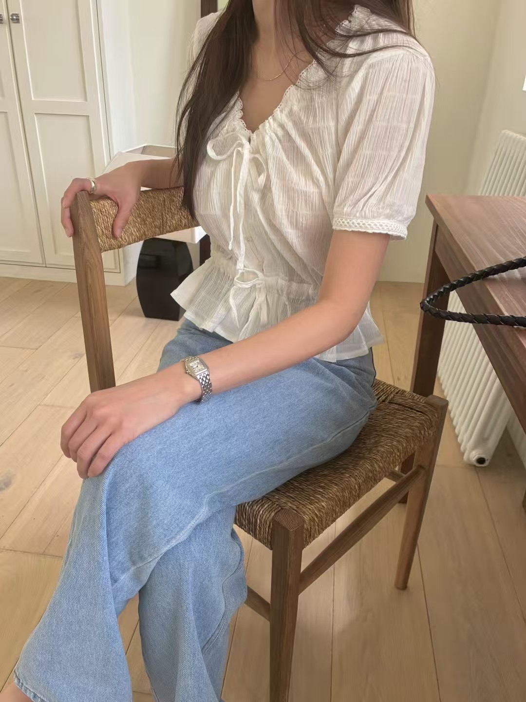 TOUST韓國直郵女士新款25春夏休閑真品熱賣人氣職業襯衫蕾絲衫TOUST襯衫/蕾絲衫